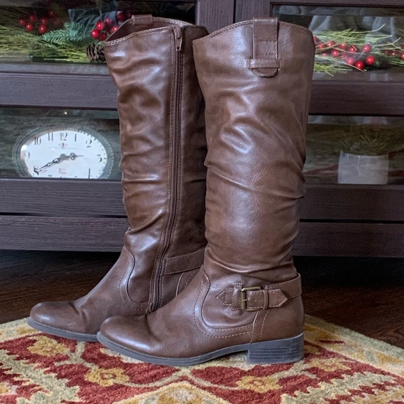 Target Shoes - Target Brown BBC Leather Riding Boots Size 8